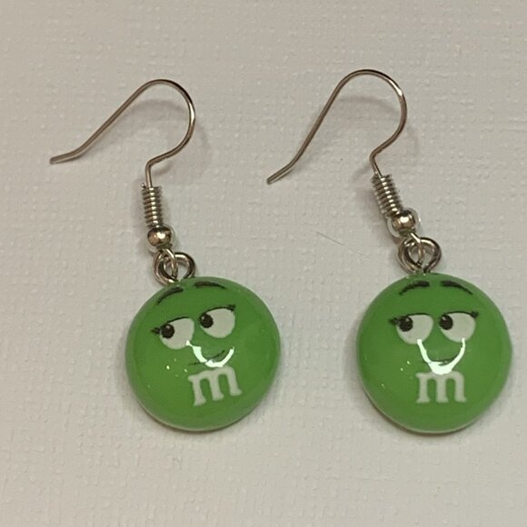 M & M Earring, Candy Earring, Funny Food Earring, Silly Earring, Gift Idea - Picture 3 of 4